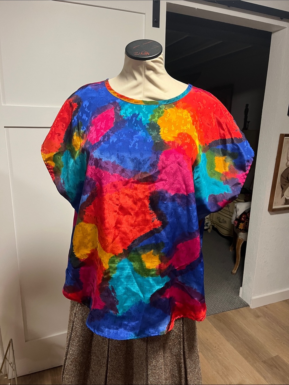 Vintage 80’s Abstract Silky Top